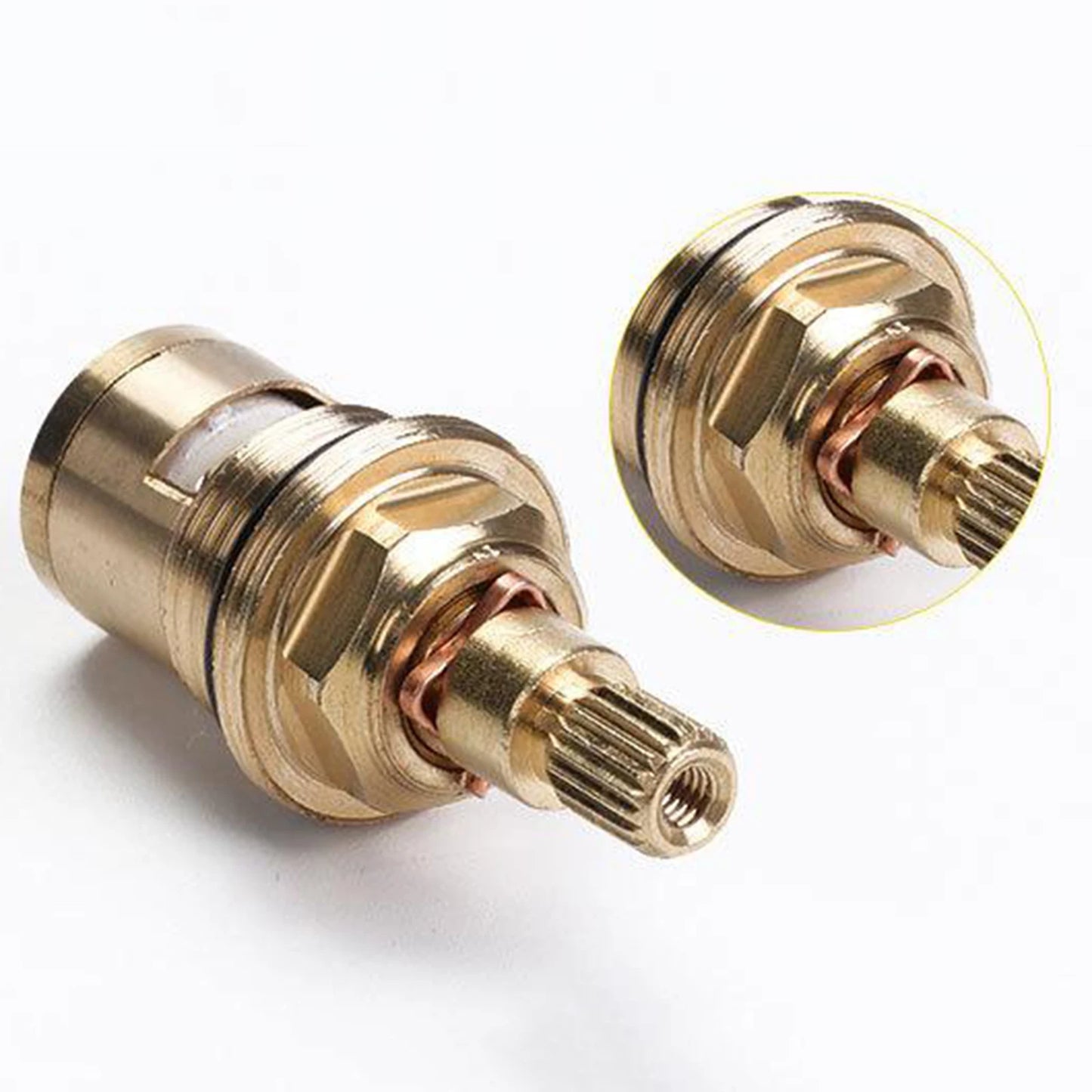 1/2pc Universal Replacement Tap Valves Brass Ceramic Disc Cartridge Inner Faucet Valve for Bathroom, Clockwise or Anti-clockwise