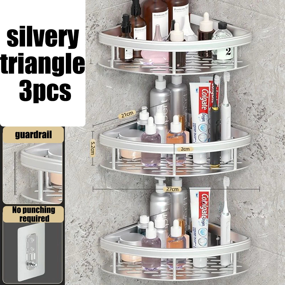 Bathroom Shelf Bathroom  Rack, Wall Shelves, No Drill Shelf