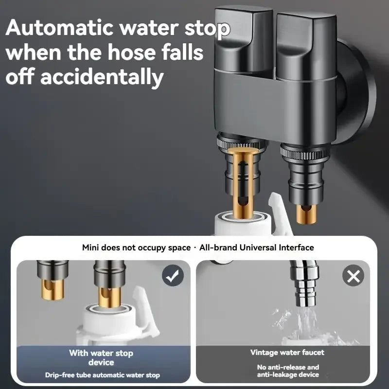 Stainless Steel Dual-Control Angle Valve, Anti-Backflow