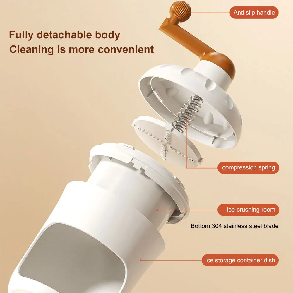 Manual Shaved Ice Machine Lightweight Mini Rotary Ice Shaving Machine ,Crushed Ice Maker