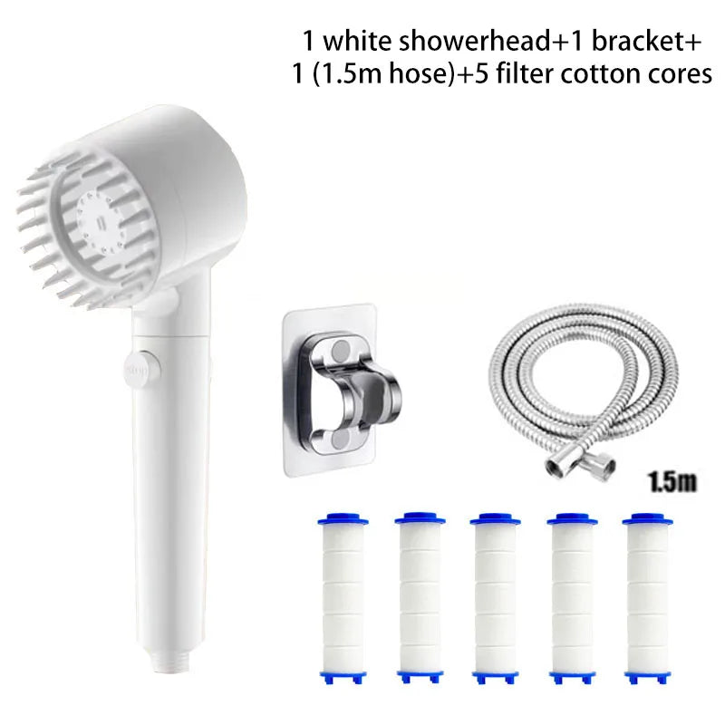 Three Speed Adjustment Bathroom Supplies Head Massage Portable Shower