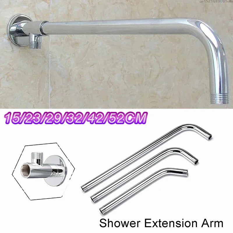 Wall-mounted Stainless Steel Shower Head Extension Arm Rain Extension Tube