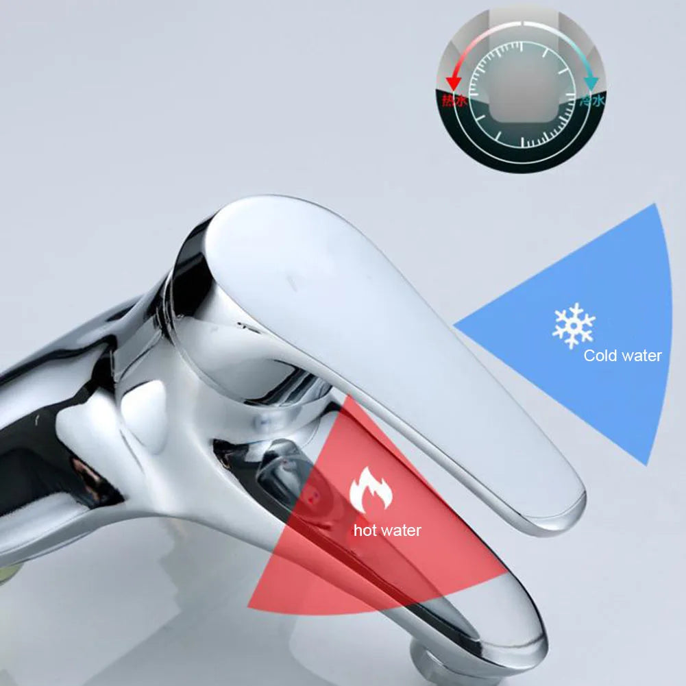 Bathroom Faucet Double-Hole Basin Hot And Cold Water Faucet