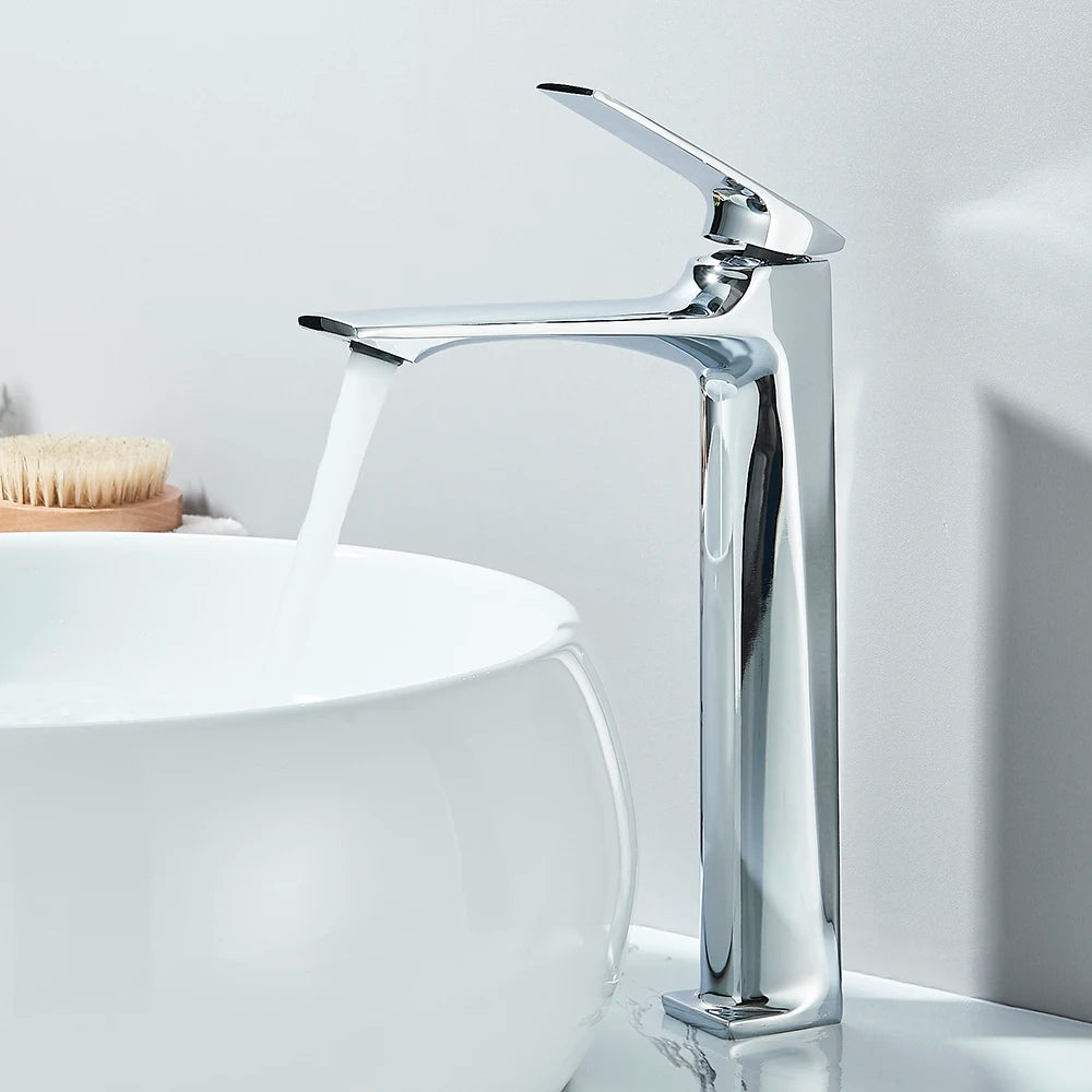 Black Bathroom Faucet Deck Mounted Bathroom Sink Mixer Tap Single Lever Faucets Chrome/White/Grey/Brushed Gold