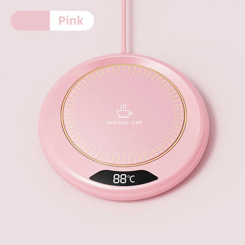 Thermostatic Heating Coaster USB Home Heating Coaster 3-speed Adjustment Heating 55 Degrees Constant Temperature