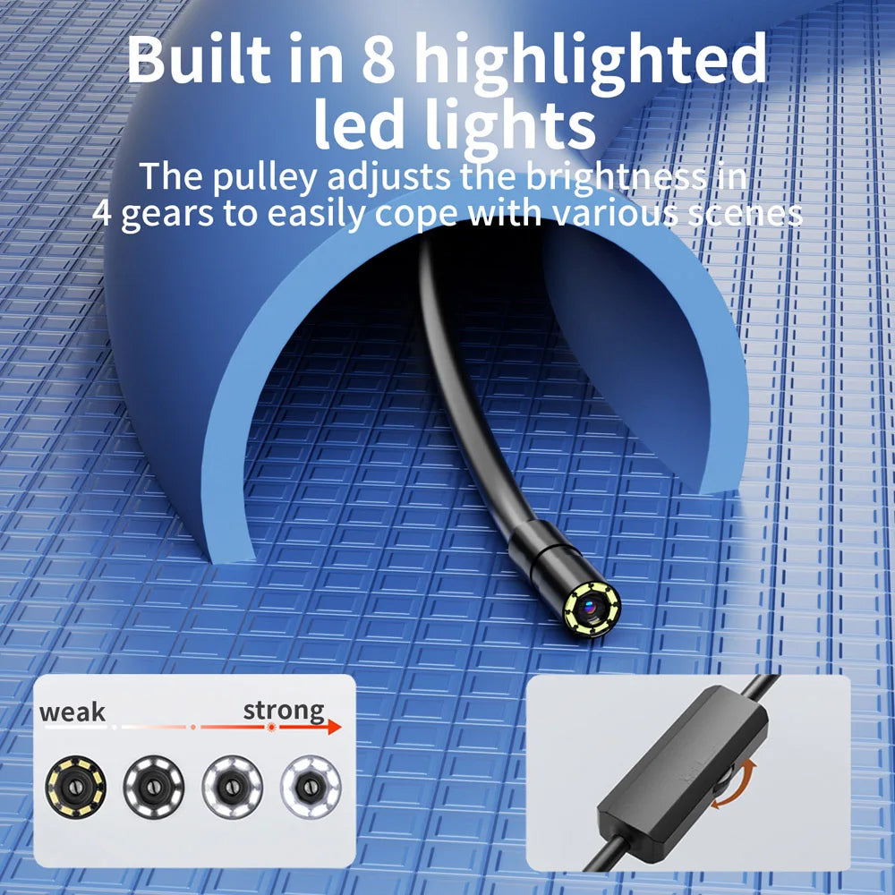 Industrial Endoscope Camera for iOS System HD 960P Waterproof Inspection Sewer Borescope Camera