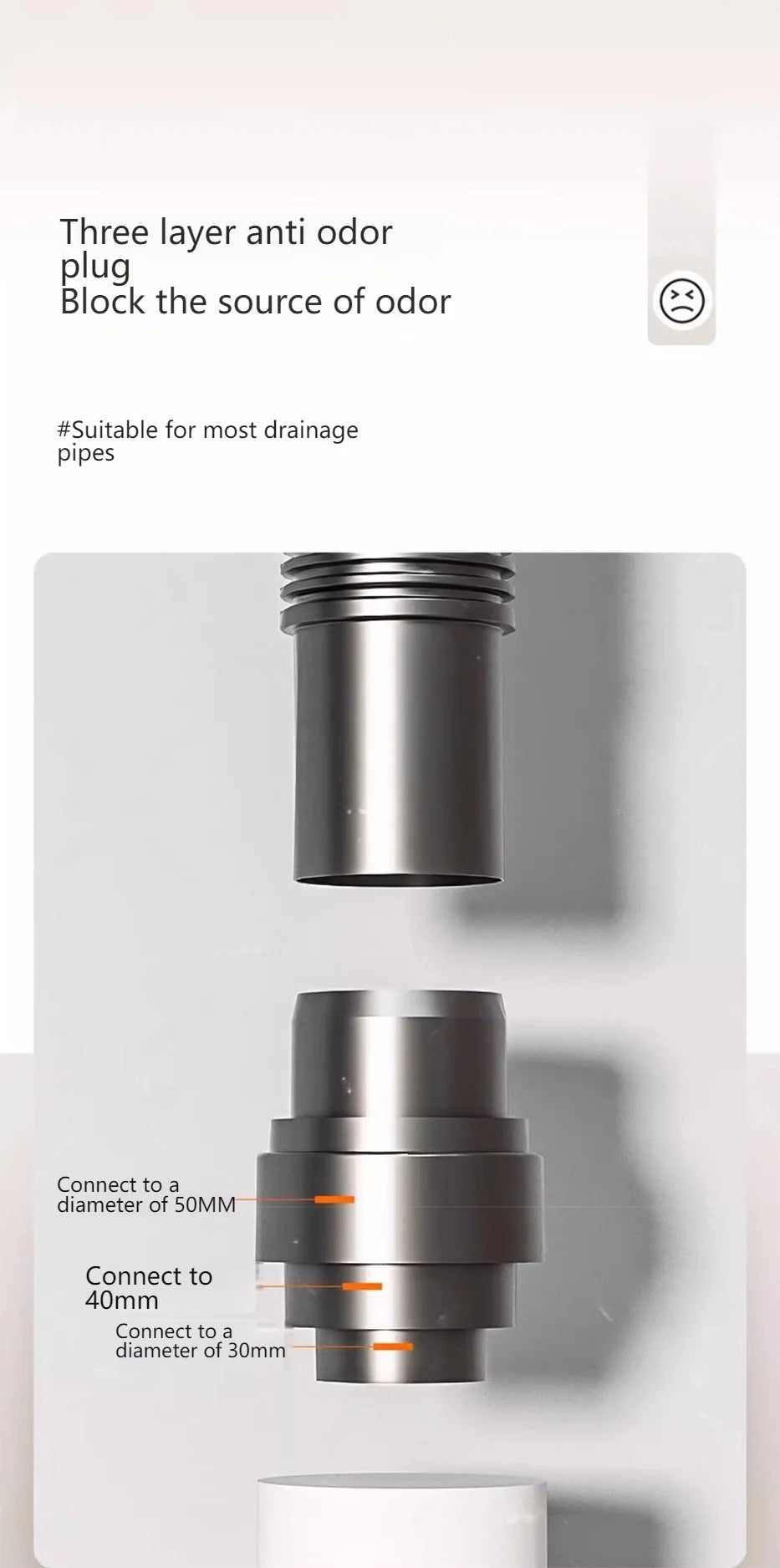 Kitchen Sink Sewer Odorous Drainage Pipe, Double Sink Drainage Pipe Set