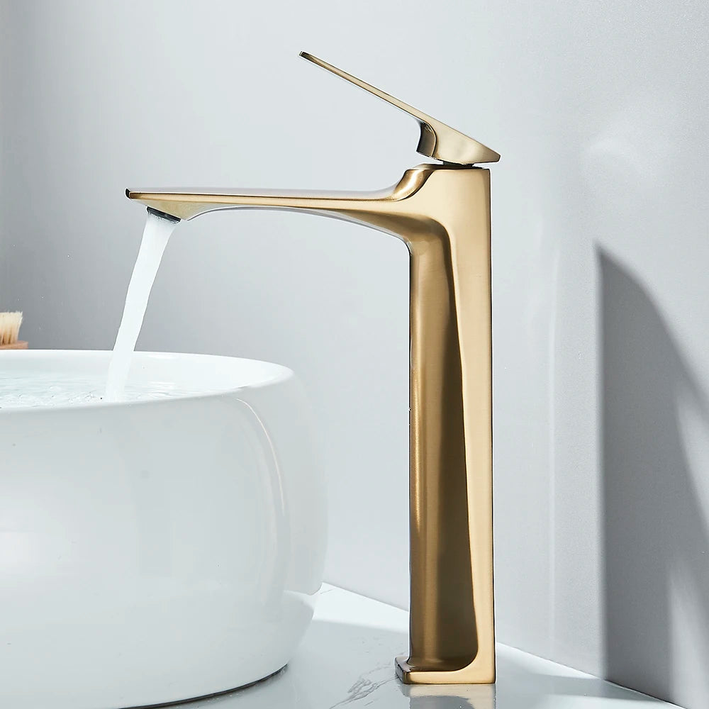 Black Bathroom Faucet Deck Mounted Bathroom Sink Mixer Tap Single Lever Faucets Chrome/White/Grey/Brushed Gold