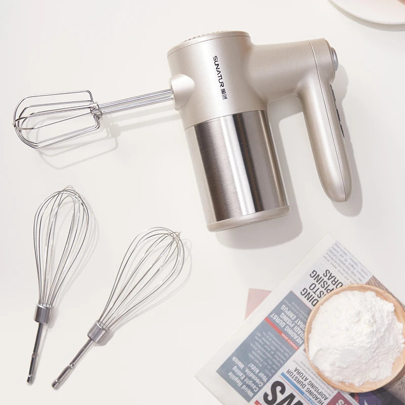 SUNATUR Handheld Electric Mixer  Wireless  Charging ,Egg Beater,  Cream Whipper 200W power 7 - Speed