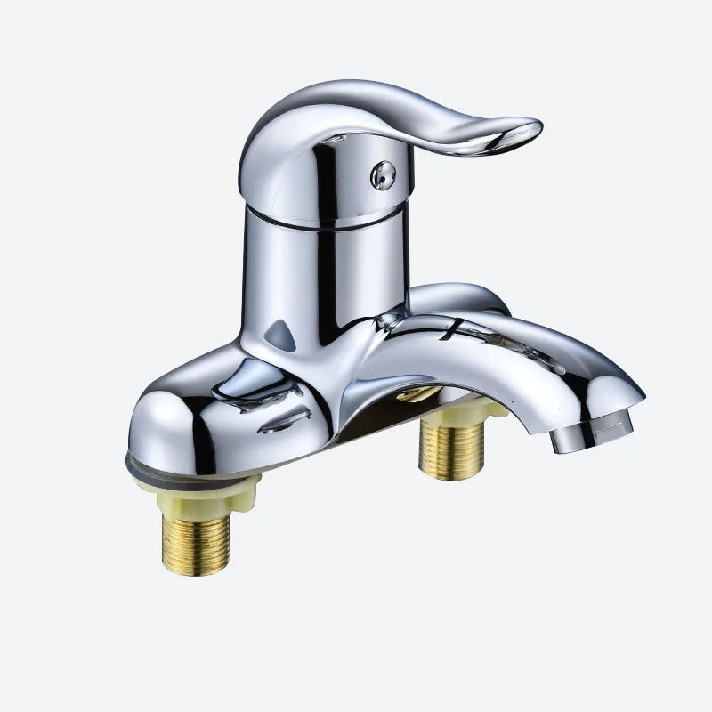 Bathroom Faucet Double-Hole Basin Hot And Cold Water Faucet