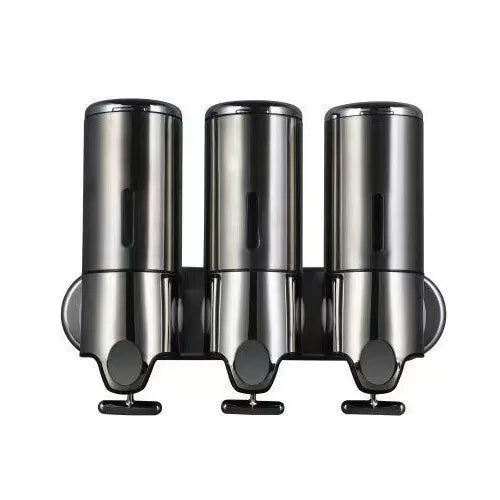 500ML Shampoo Soap Liquid Dispenser Single/Double/Triple Wall Mounted Square Manual Shower Shampoo Liquid Dispenser