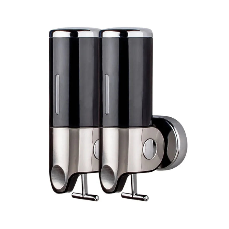 500ML Shampoo Soap Liquid Dispenser Single/Double/Triple Wall Mounted Square Manual Shower Shampoo Liquid Dispenser