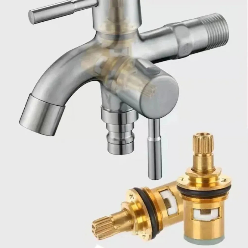 Alloy Brushed Faucet For Washing Machine  Use Faucet Water Multi-function Double-outlet