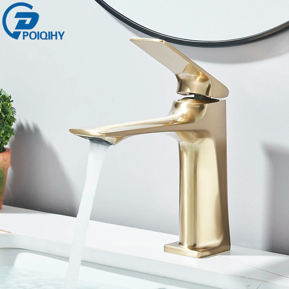 Black Bathroom Faucet Deck Mounted Bathroom Sink Mixer Tap Single Lever Faucets Chrome/White/Grey/Brushed Gold