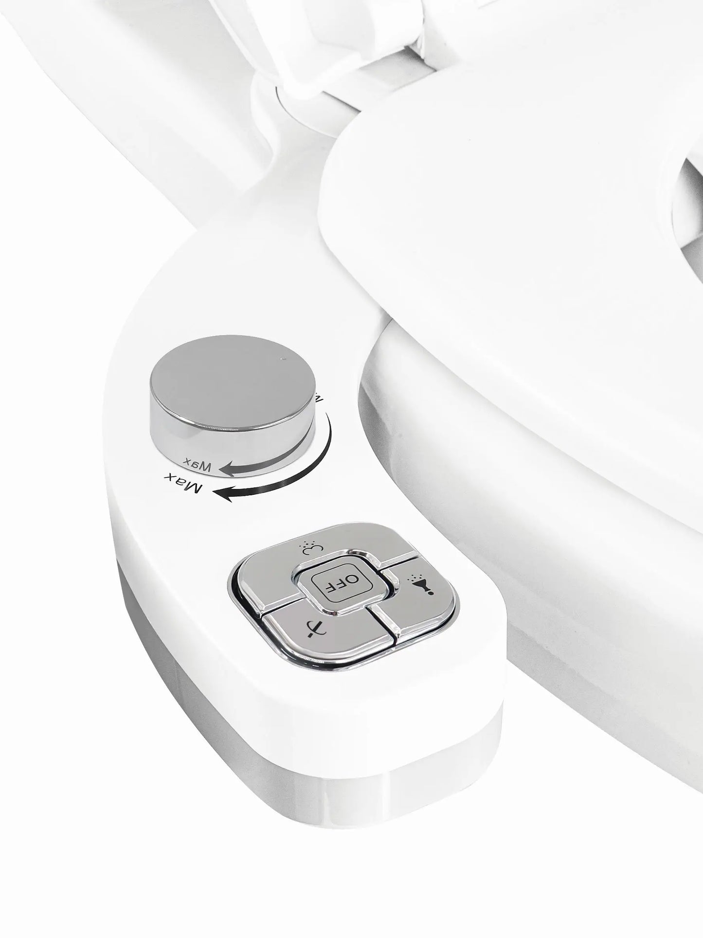 Button Bidet - Non-Electric Self  Cleaning Dual Nozzle (Frontal and Rear Wash) Fresh Water Bidet Toilet Seat Attachment