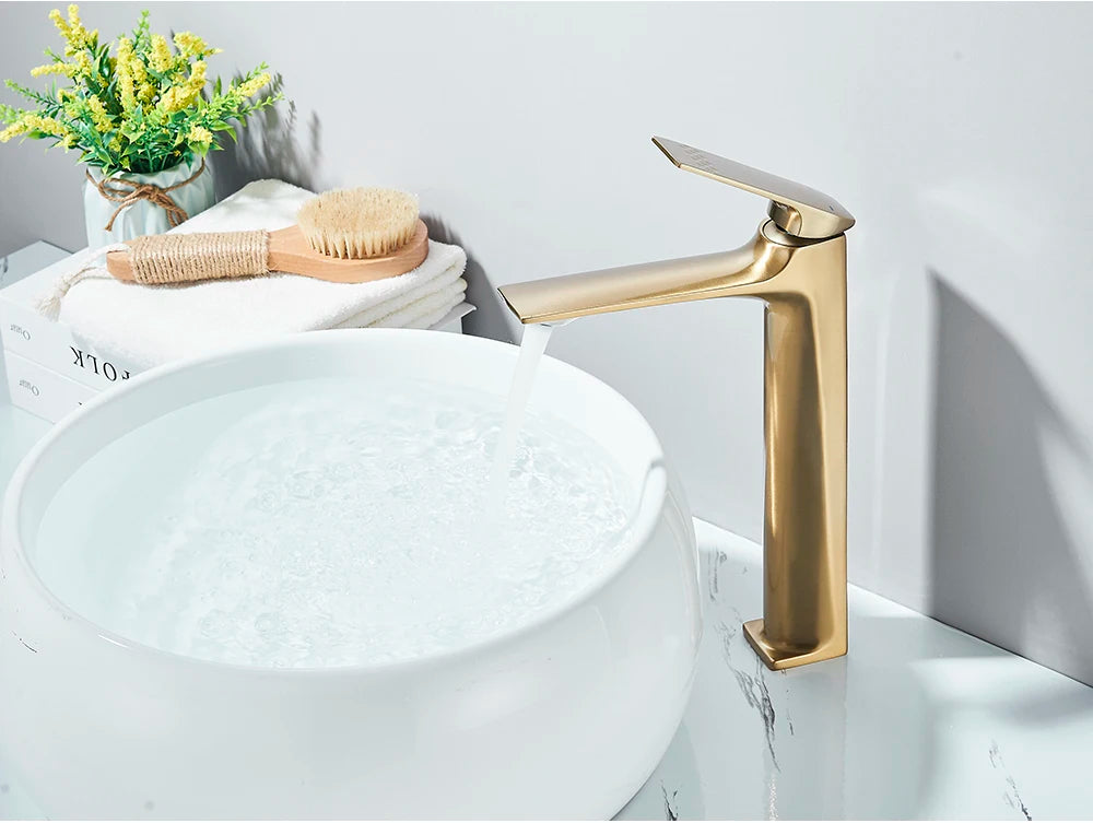 Black Bathroom Faucet Deck Mounted Bathroom Sink Mixer Tap Single Lever Faucets Chrome/White/Grey/Brushed Gold