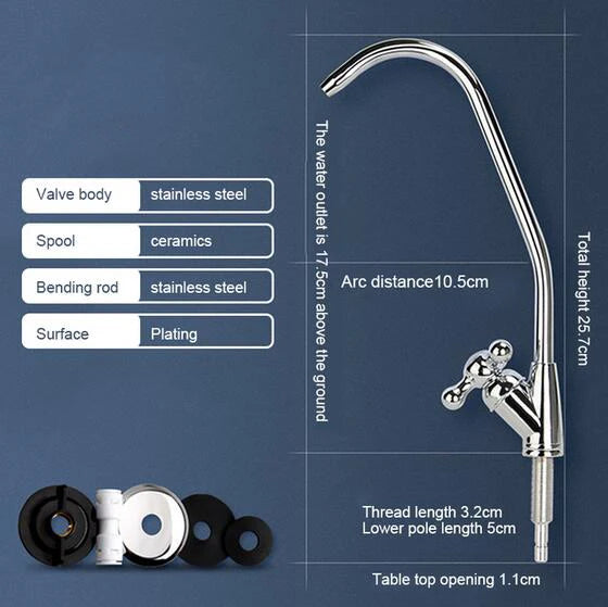 Water Purifier Faucet, Lead-Free Filtered Faucet Fits Reverse Osmosis Units