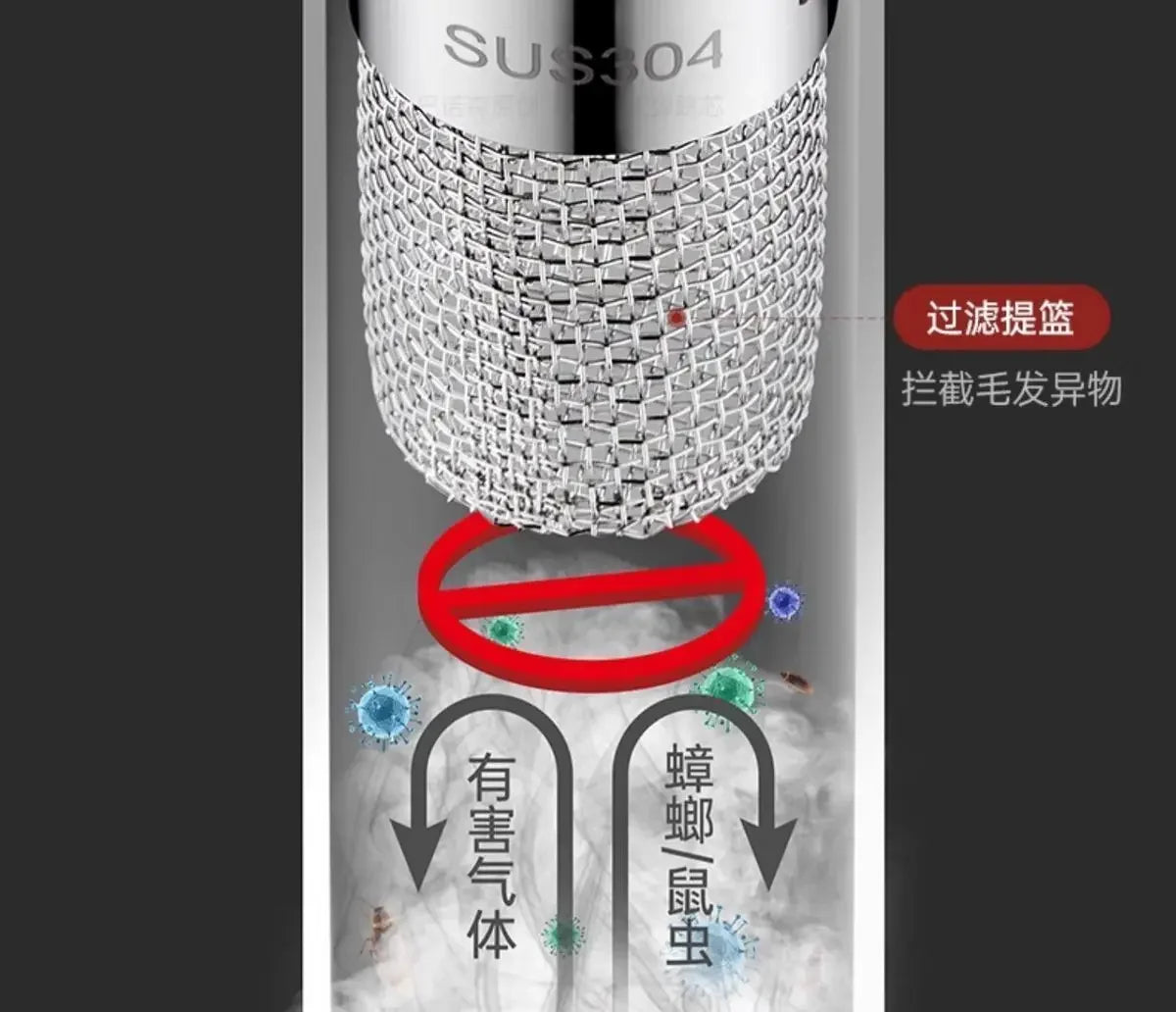 Leak Proof Toilet Washbasin Accessory Press Type Deodorizing Plug