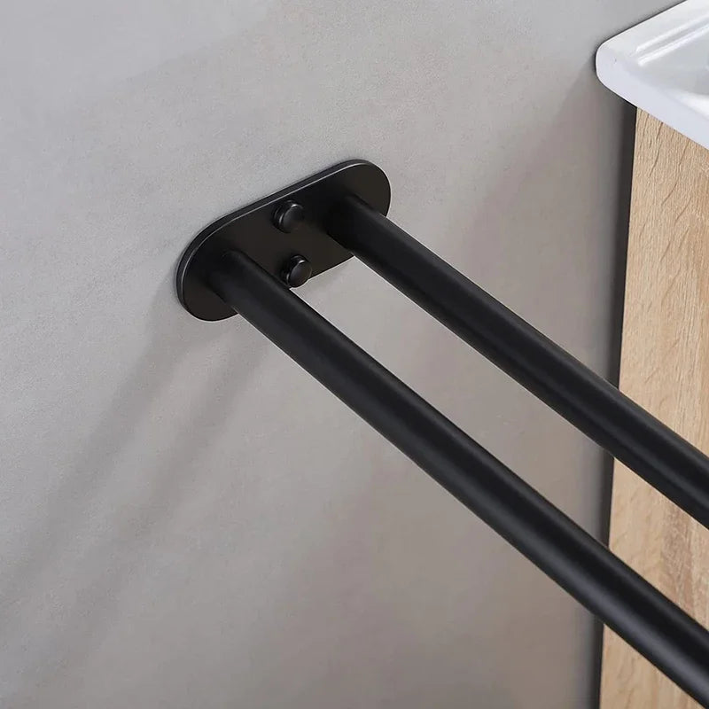Bathroom Towel Rack Stainless Steel Holder  Double Towel Rack