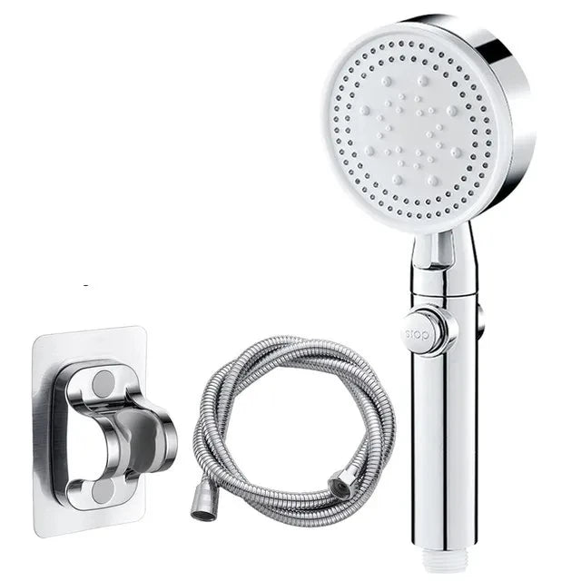 High Pressure Shower Head 5 Modes Adjustable One-Key Stop Spray Nozzle