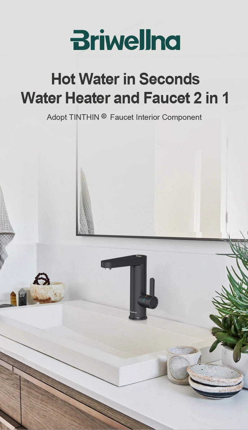 Electric Water Heater Hot Water Faucet 2 in 1 Basin Tap Tankless Geyser 220V Instant Water Heater Faucet