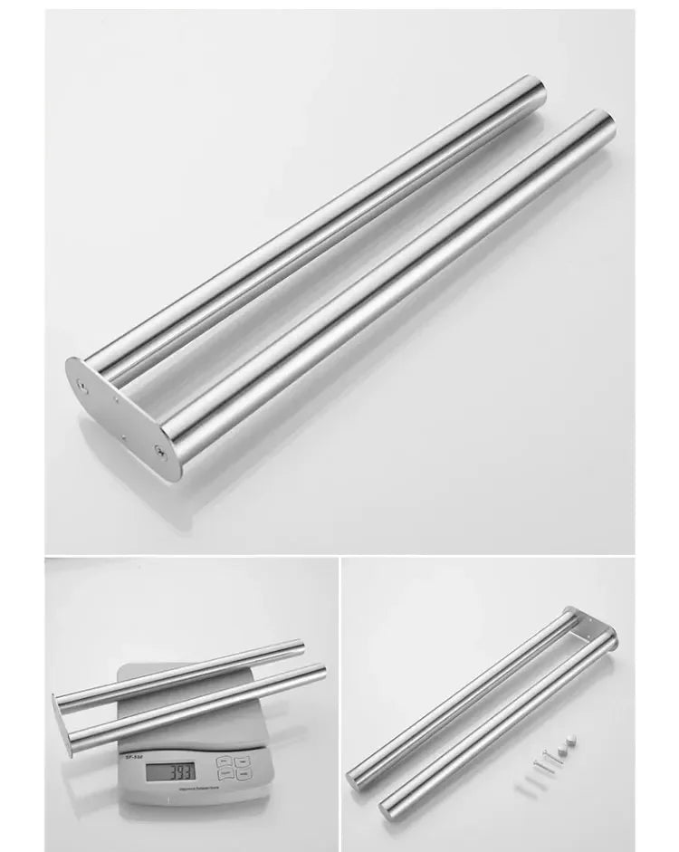 Bathroom Towel Rack Stainless Steel Holder  Double Towel Rack