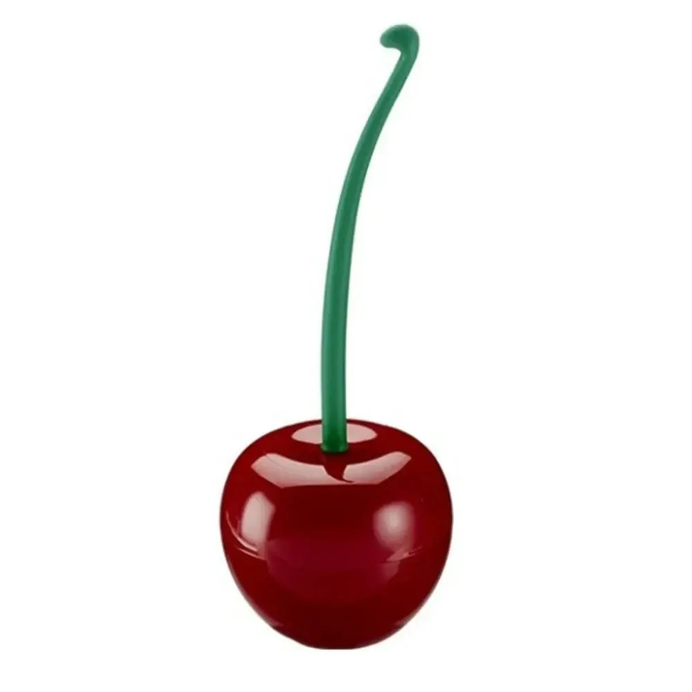 Red Toilet Brush Creative Lovely Cherry Shape Lavatory Toilet Brush Holder Set