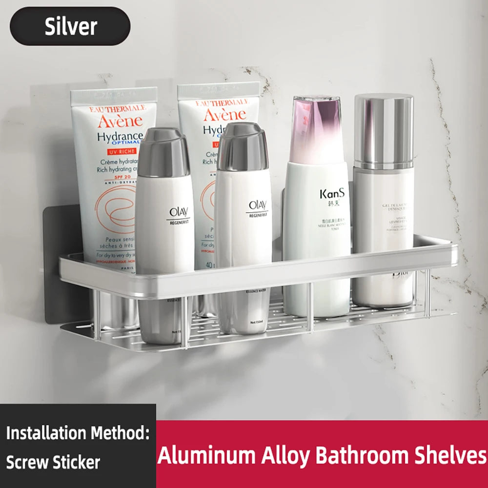 Bathroom Shelf Bathroom  Rack, Wall Shelves, No Drill Shelf