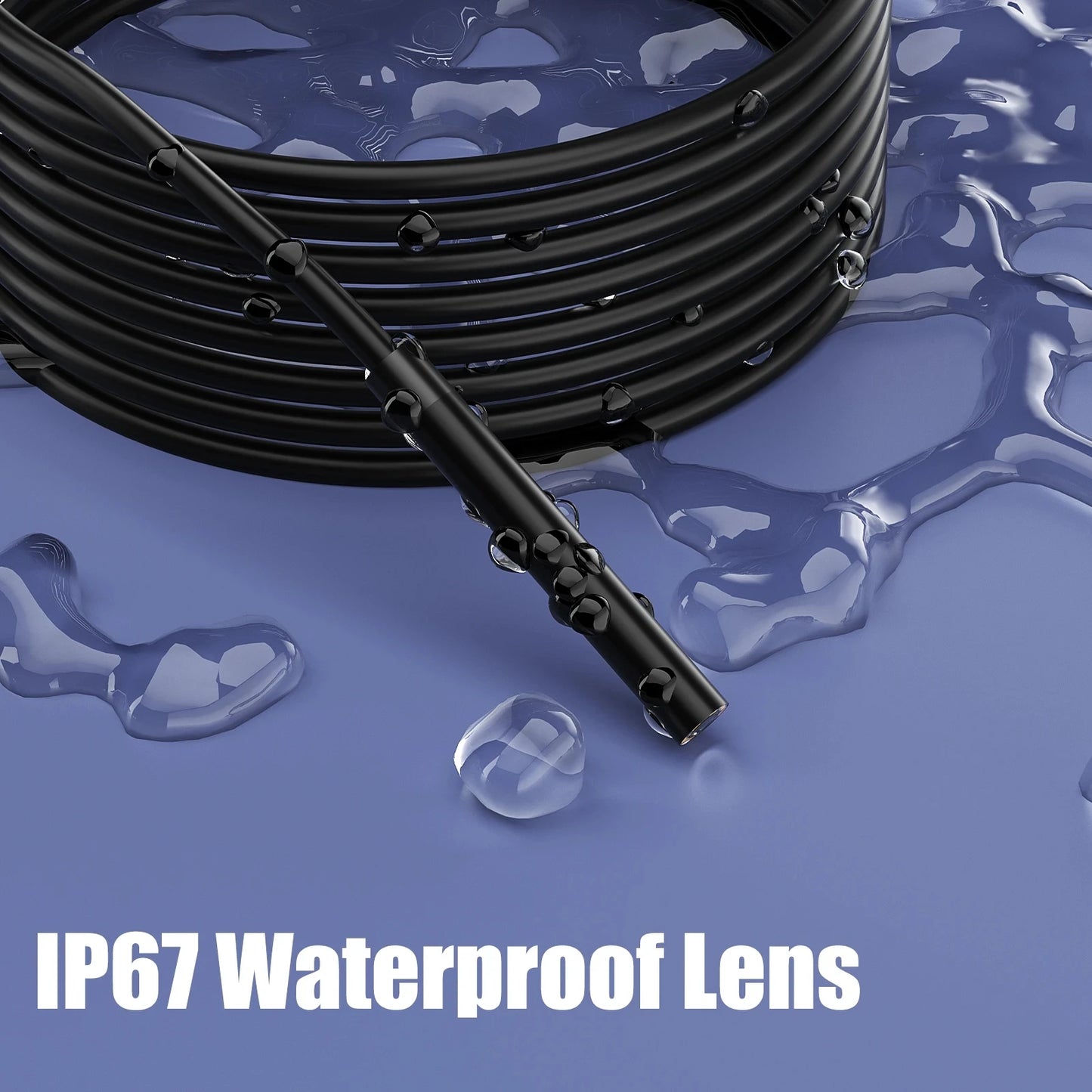 Industrial Endoscope Camera for iOS System HD 960P Waterproof Inspection Sewer Borescope Camera
