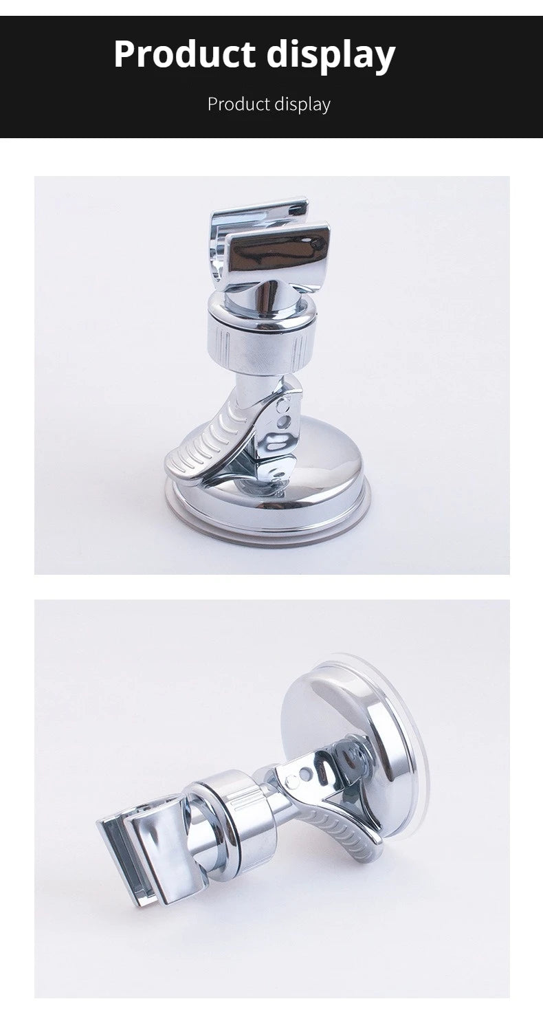 Adjustable Strong Suction Cup Shower Rack No Drill Removable Shower Head Bracket