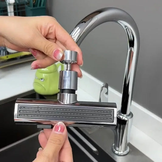 Premium Copper 360° Swivel Kitchen Faucet Head - 3 Modes (Bubble/Blade/Waterfall)