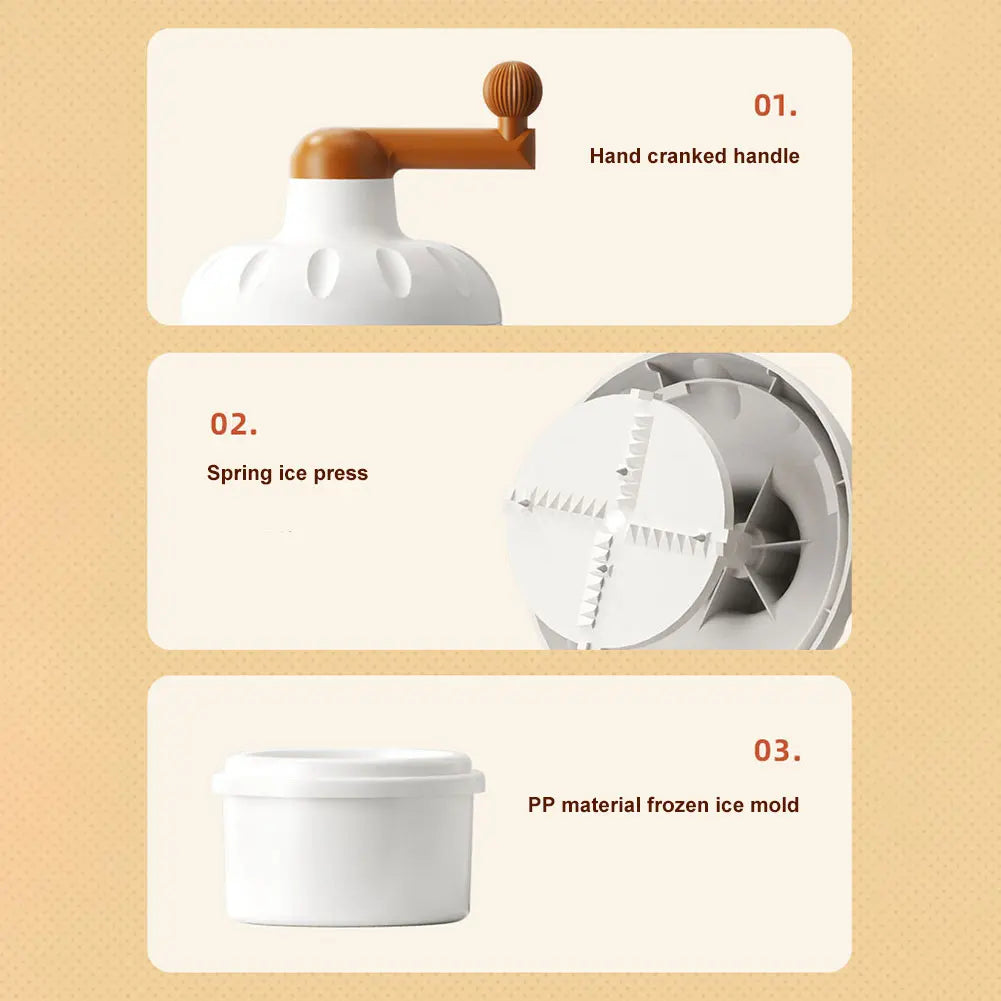 Manual Shaved Ice Machine Lightweight Mini Rotary Ice Shaving Machine ,Crushed Ice Maker
