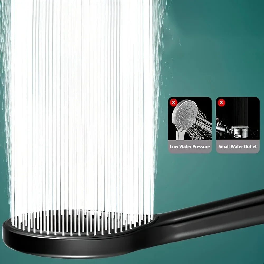 1 heart-shaped ring shower head - high-pressure elliptical design