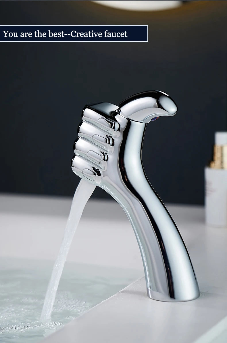 Basin Faucet  Solid White Black Brass Chrome  Handle Water Sink Mixer