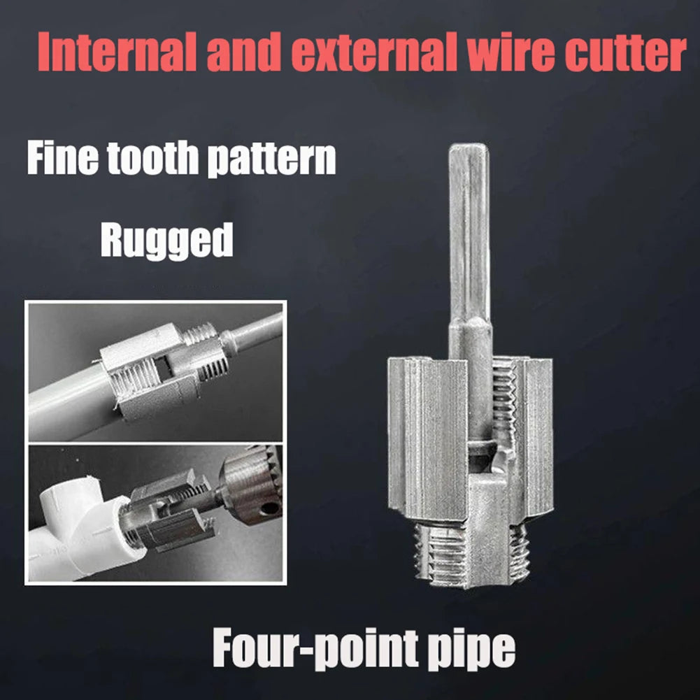 Integrated Internal & External Thread Pipe Threading Tool for 1/2" 3/4" PPR PVC Pipe Integrated Die Water Pipe Opener Threading