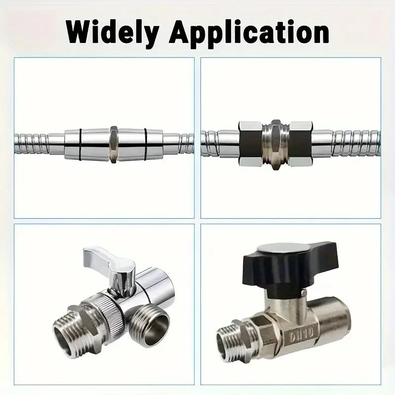 2 Pcs Shower Hose Extension Pipe Universal Hose Extender