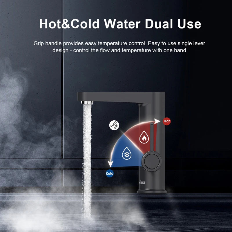 Electric Water Heater Hot Water Faucet 2 in 1 Basin Tap Tankless Geyser 220V Instant Water Heater Faucet