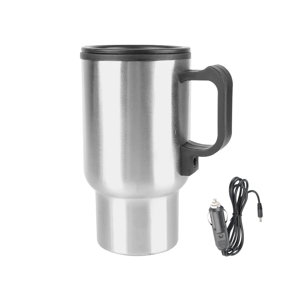 12V 450ml Electric Heating Car Kettle , Stainless Steel Vehicle Heating Cup