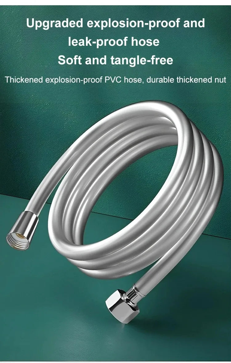 High Pressure Shower Head 3 Modes Adjustable Spray with Massage Brush Filter