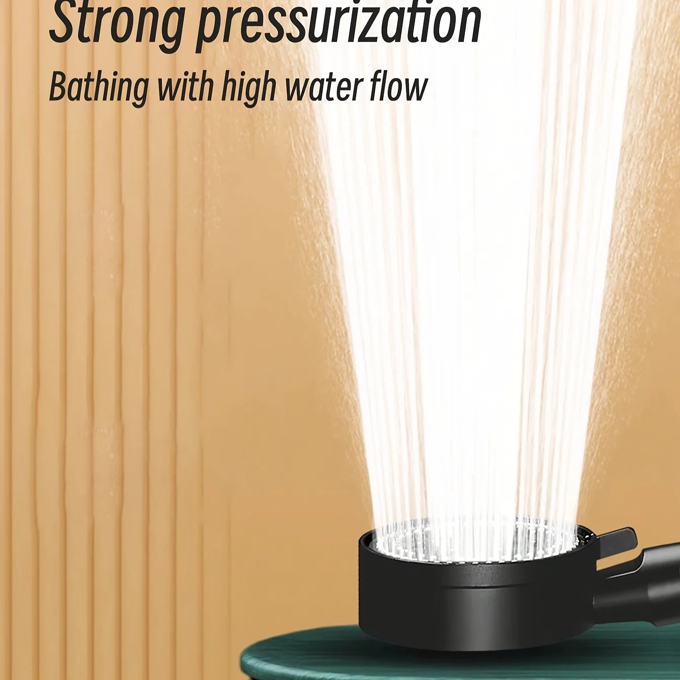 3pc Luxurious Pressurized Handheld Shower Head - 5 Modes Adjustable Water Output, Thermostatic Control, Polished Finish