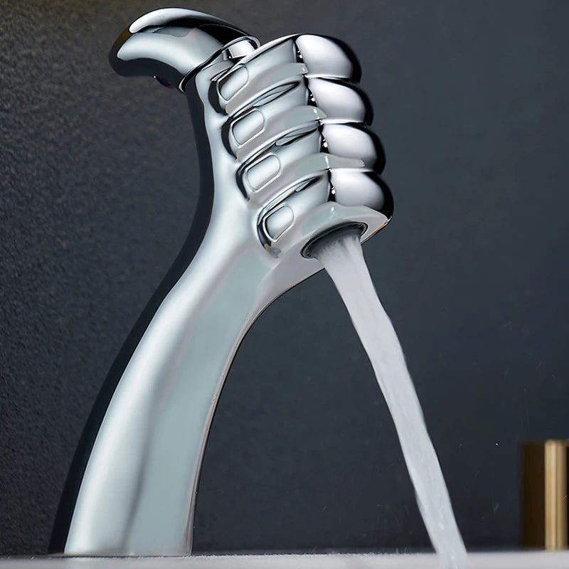 Basin Faucet  Solid White Black Brass Chrome  Handle Water Sink Mixer