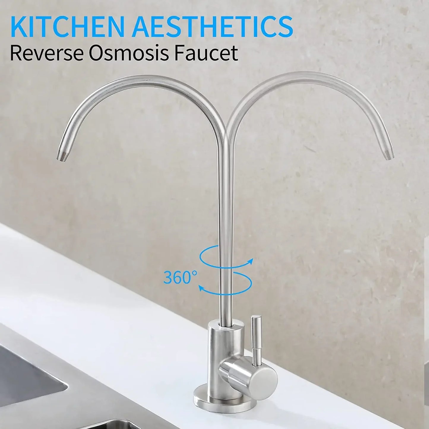 Water Purifier Faucet, Lead-Free Filtered Faucet Fits Reverse Osmosis Units