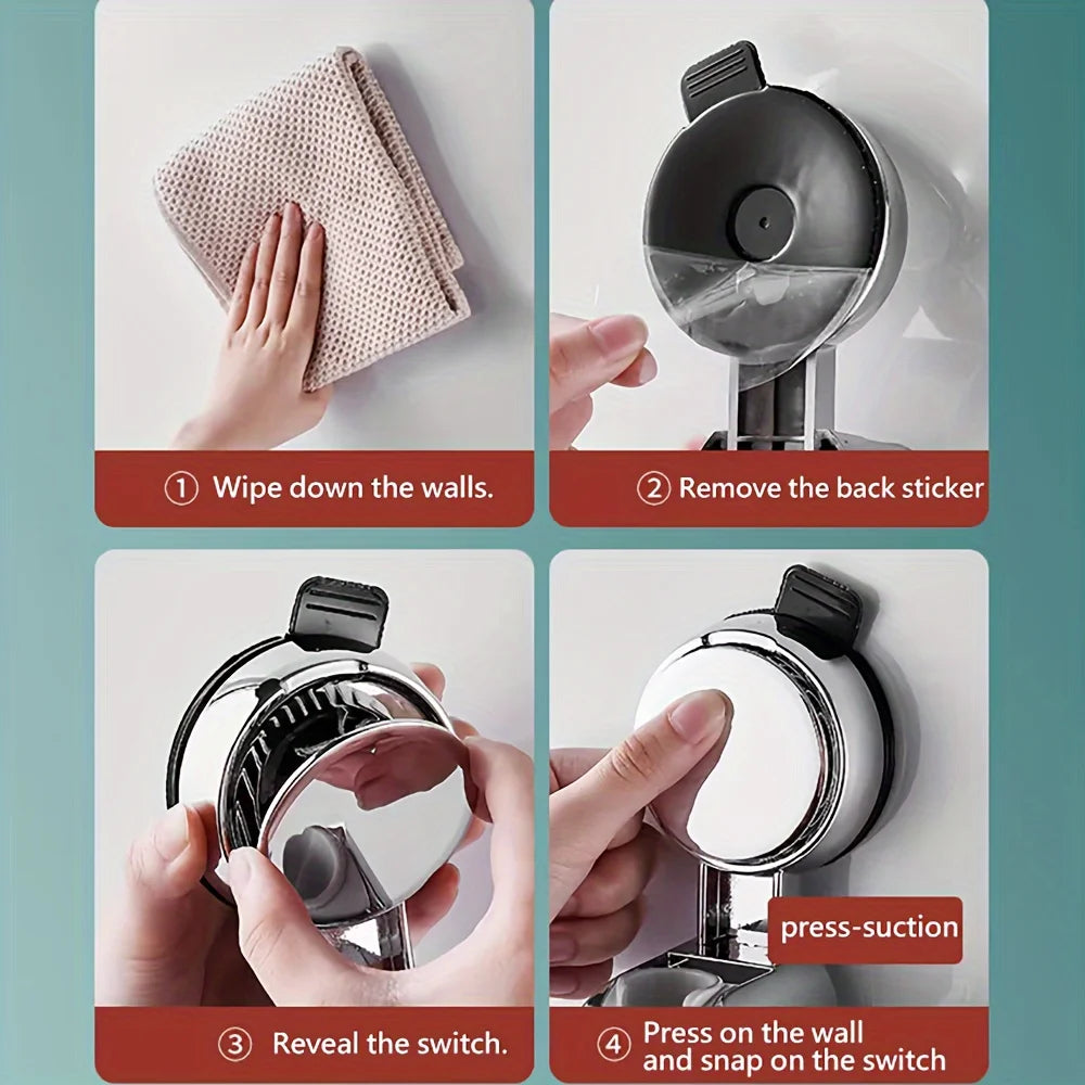 Shower Head Support Mural Douche Suction Cup Holder 360° Adjustable