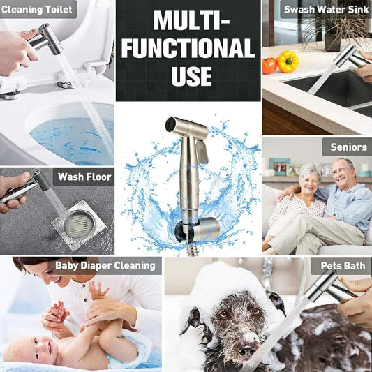 Stainless Steel Faucet Spray Gun Handheld Toilet Bidet Faucet
