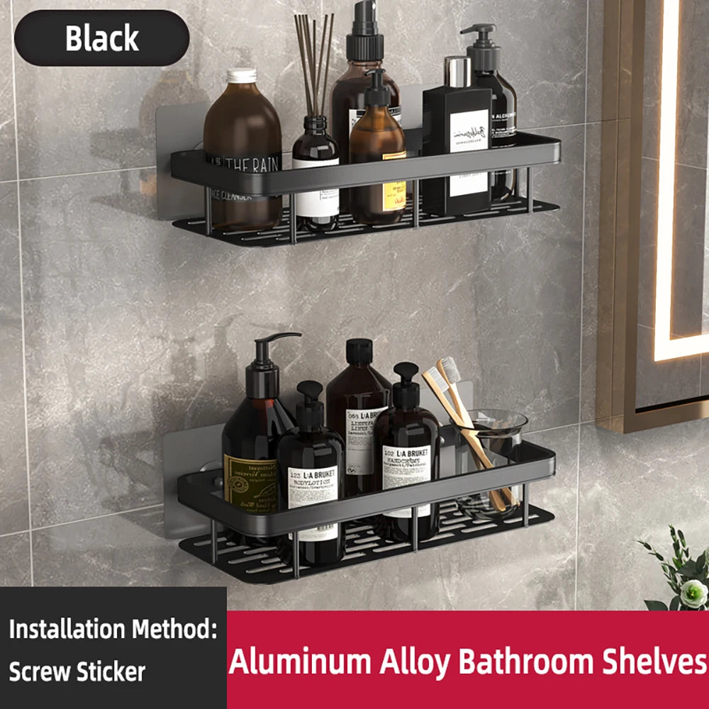Bathroom Shelf Bathroom  Rack, Wall Shelves, No Drill Shelf