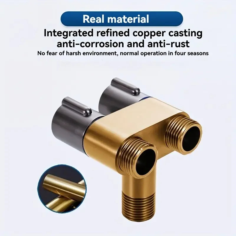 Stainless Steel Dual-Control Angle Valve, Anti-Backflow