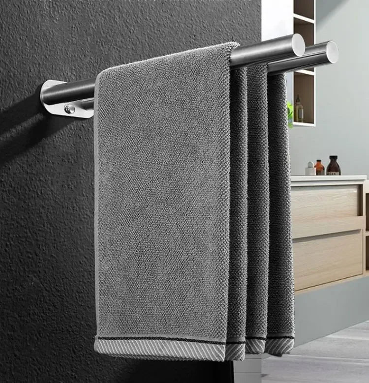 Bathroom Towel Rack Stainless Steel Holder  Double Towel Rack