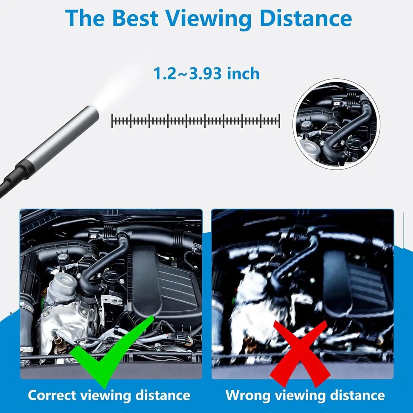Industrial Endoscope Camera for iOS System HD 960P Waterproof Inspection Sewer Borescope Camera