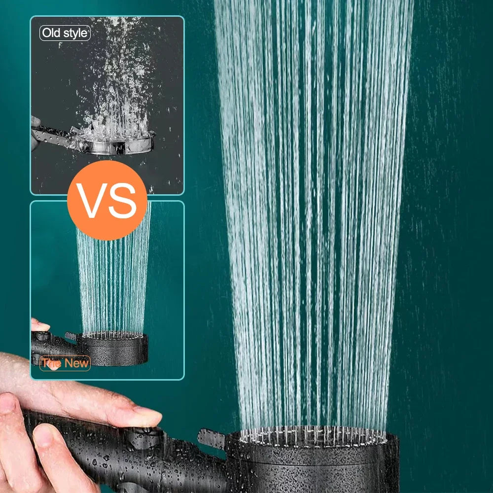 High Pressure Shower Head 5 Modes Adjustable One-Key Stop Spray Nozzle