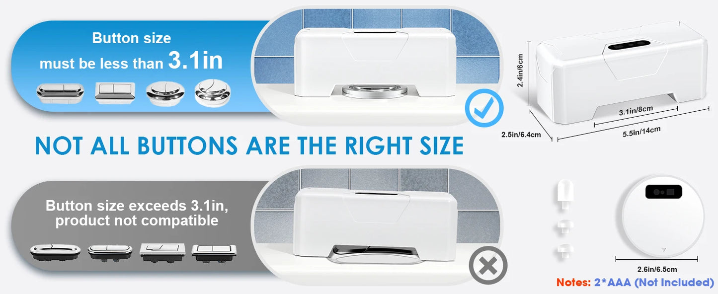 Automatic Toilet Flusher Smart Touchless Toilet Flush Kit
